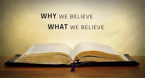 What we believe .